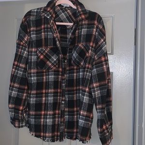 White Birch plaid shacket